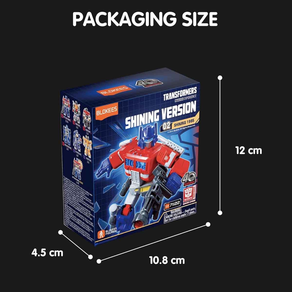 Blokees Transformers 71122 Shining Version 02 Shining 1985 Assorted Action Figure Model Kit Unisex, 13+ Years