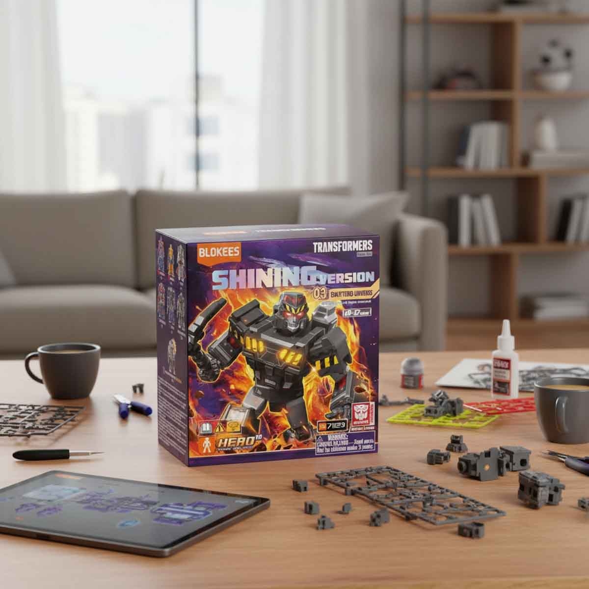 Blokees Transformers 71123 Shining Version 03 Shattered Universe Assorted Action Figure Model Kit Unisex, 13+ Years