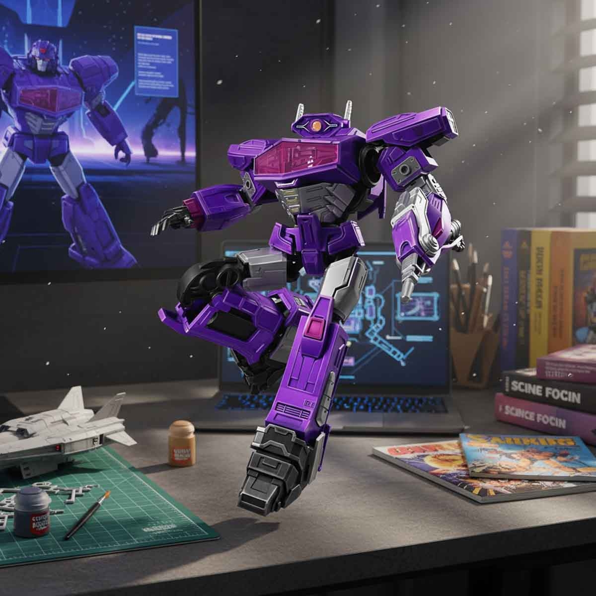 Blokees Transformers 71184 Classic Class 18 Shockwave Action Figure Model Kit Unisex, 13+ Years