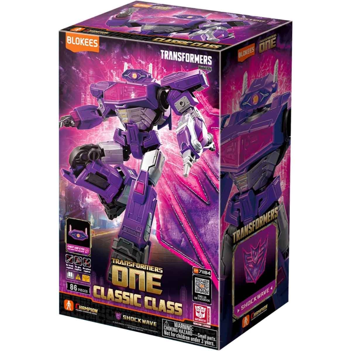 Blokees Transformers 71184 Classic Class 18 Shockwave Action Figure Model Kit Unisex, 13+ Years