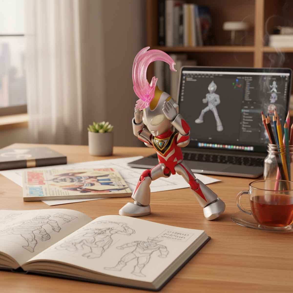 Blokees Ultraman 74846 Precool 05 Gaia Action Figure Model Kit Unisex, 3-4 Years