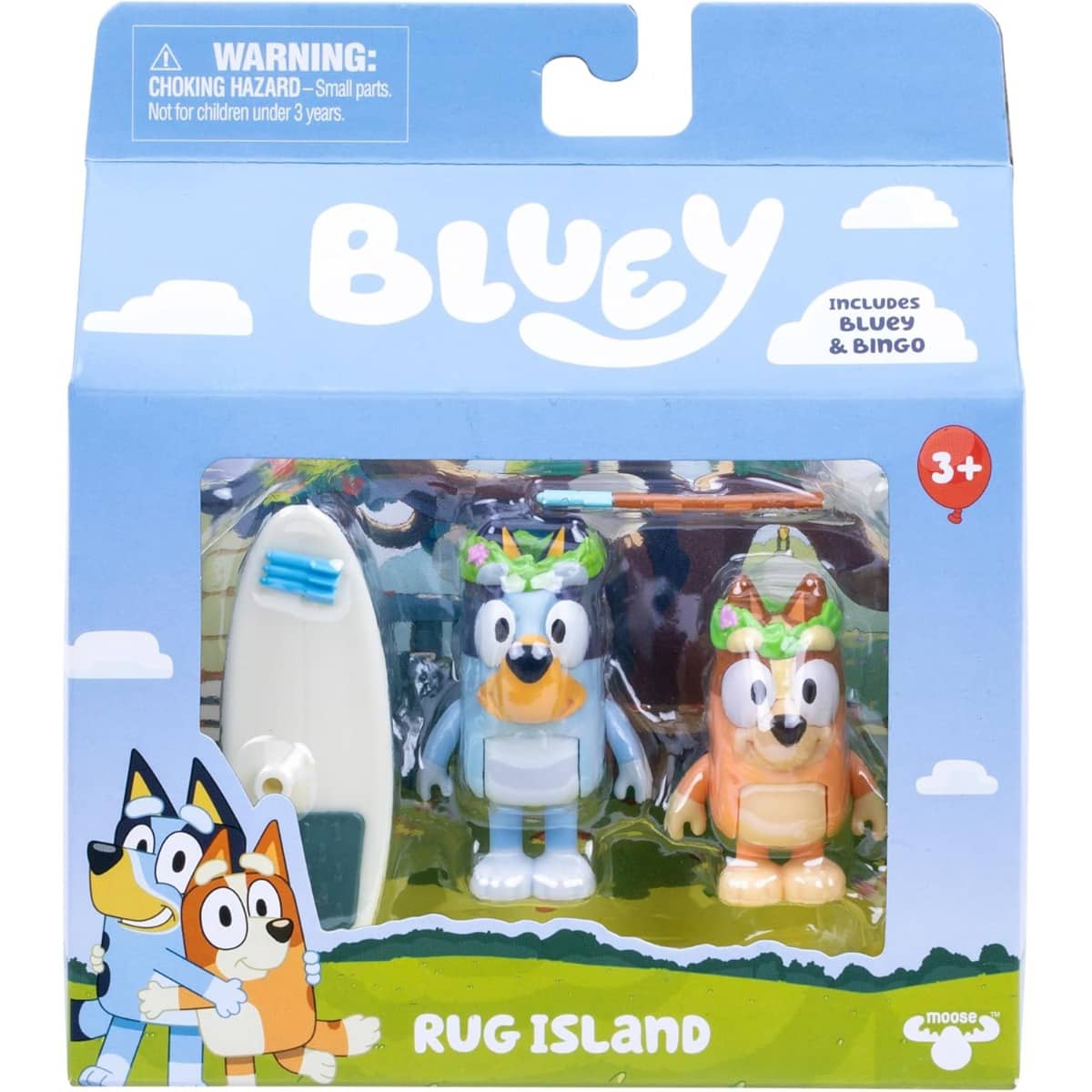 Bluey 2-Piece S14 Rug Island Action Figure Set Unisex, 3-4 Years