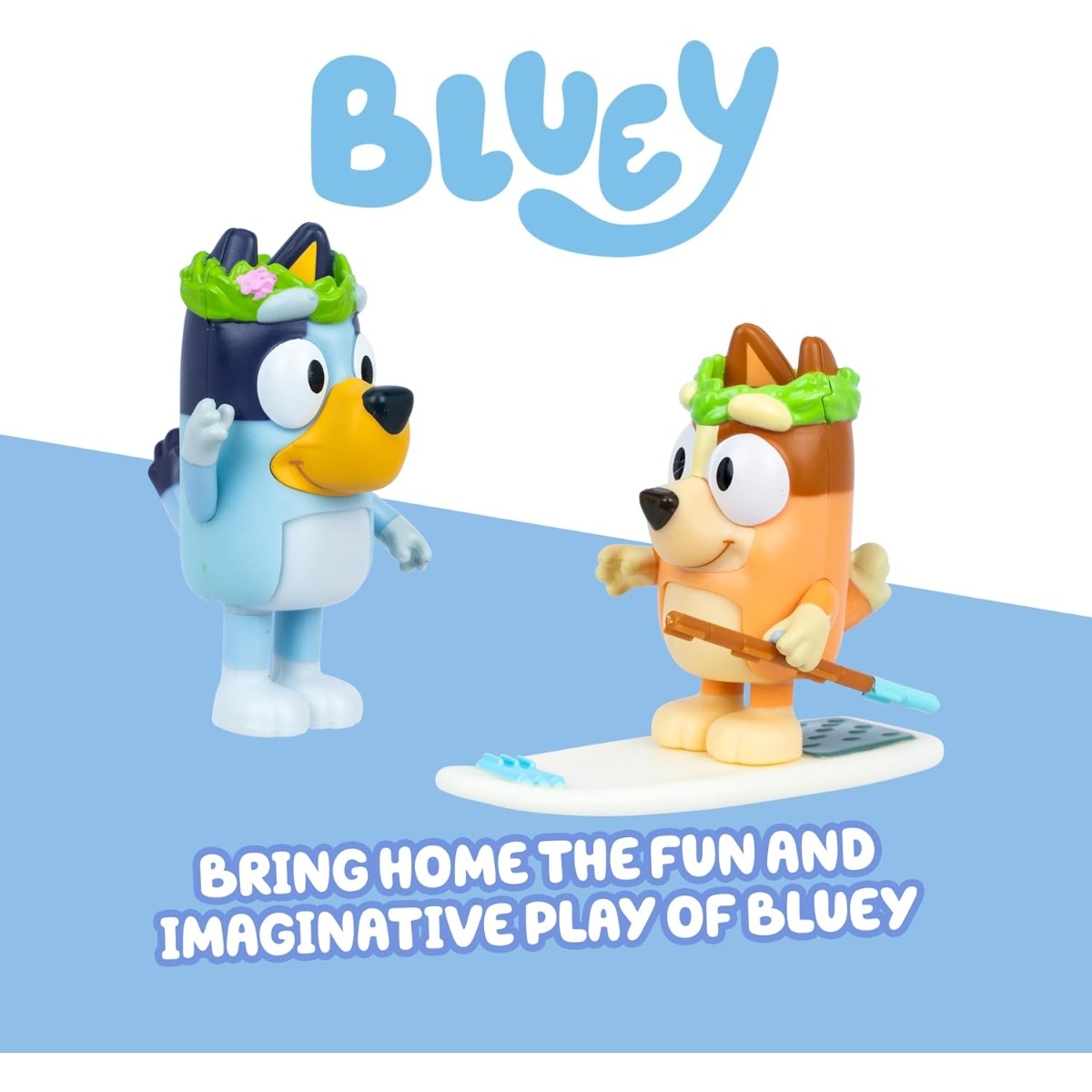 Bluey 2-Piece S14 Rug Island Action Figure Set Unisex, 3-4 Years