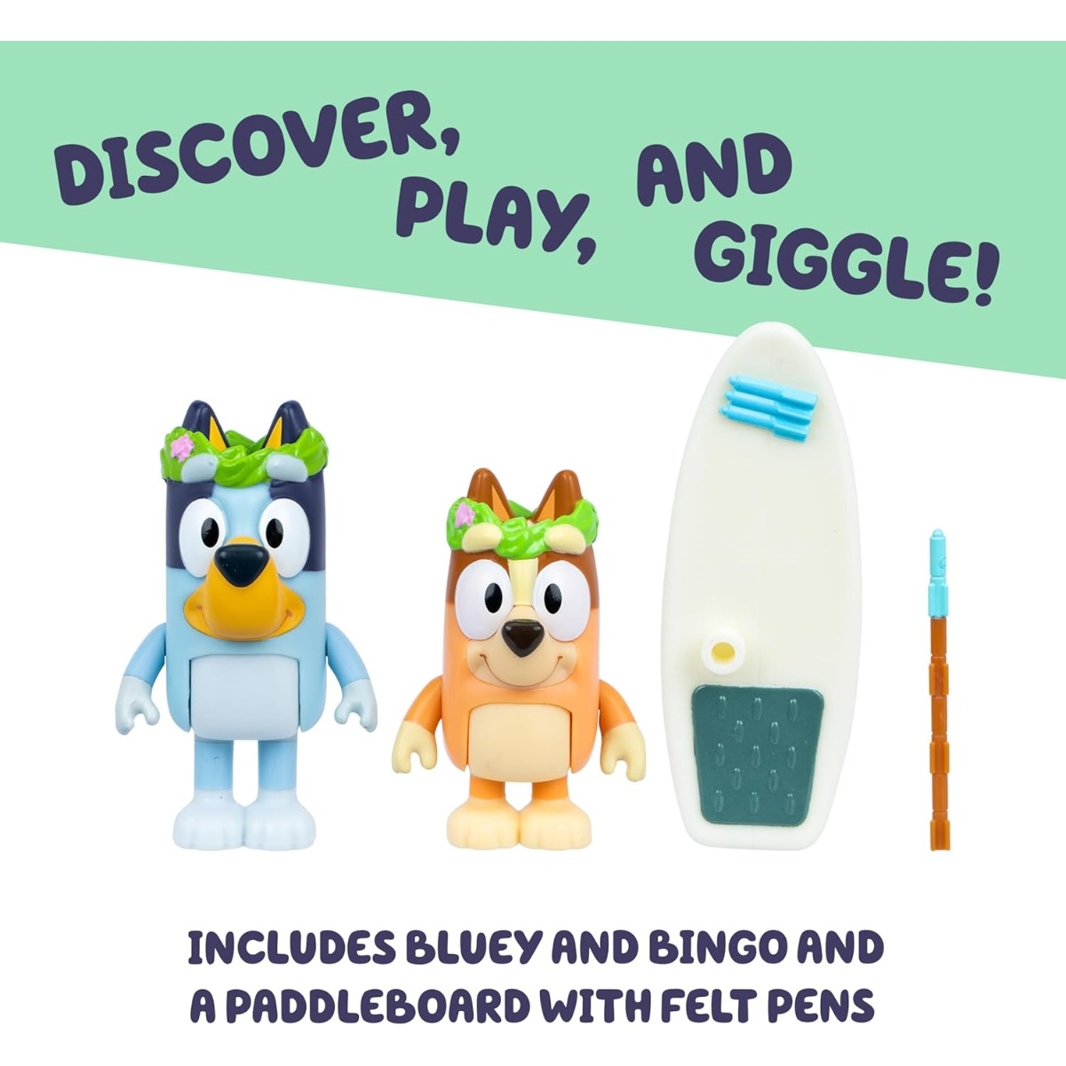 Bluey 2-Piece S14 Rug Island Action Figure Set Unisex, 3-4 Years