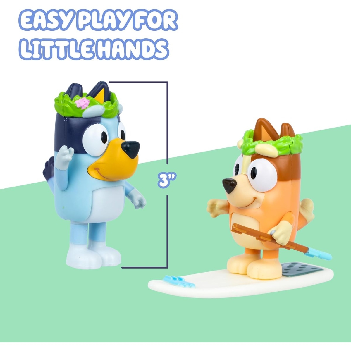 Bluey 2-Piece S14 Rug Island Action Figure Set Unisex, 3-4 Years
