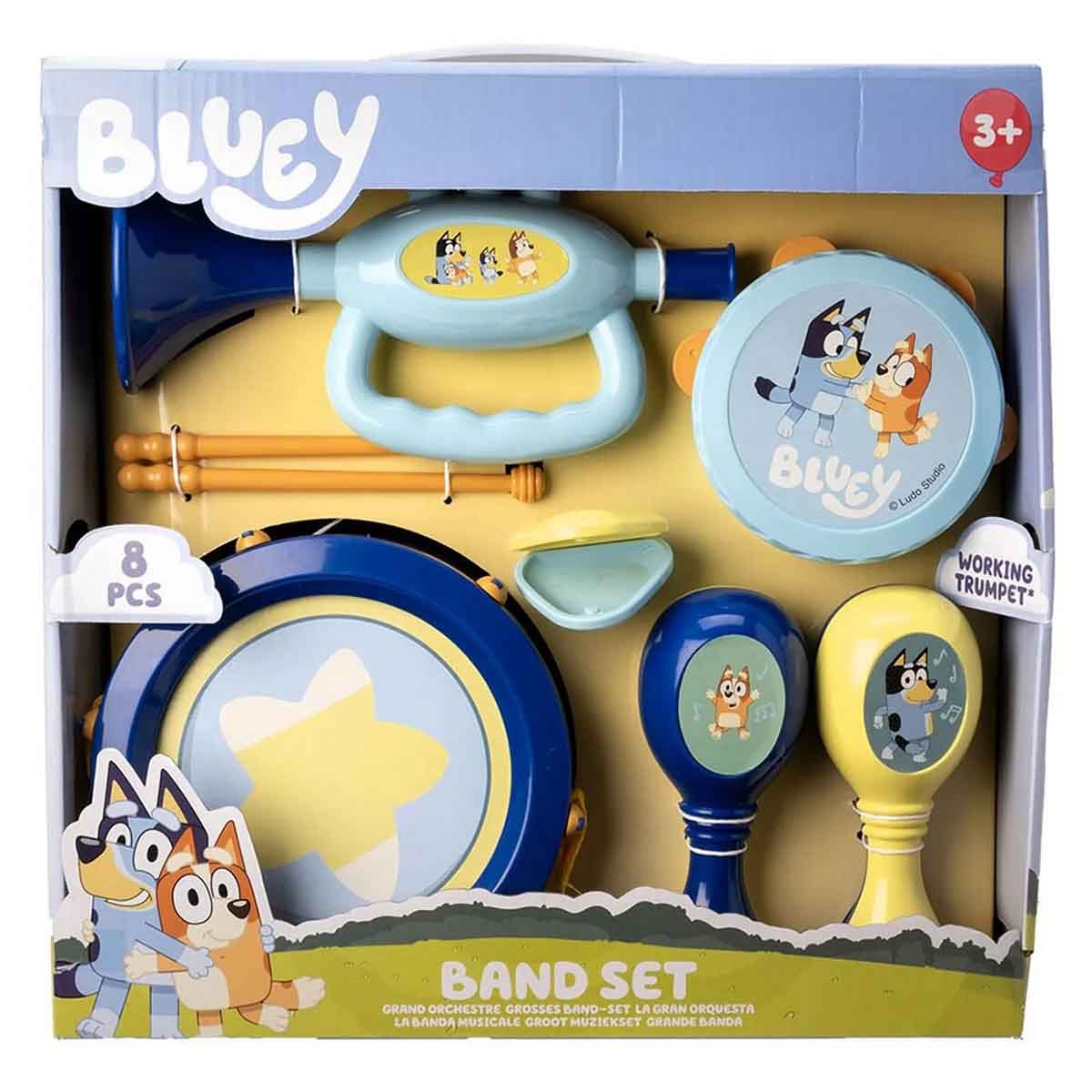 Bluey 8-Pieces Band Set Unisex, 3-4 Years