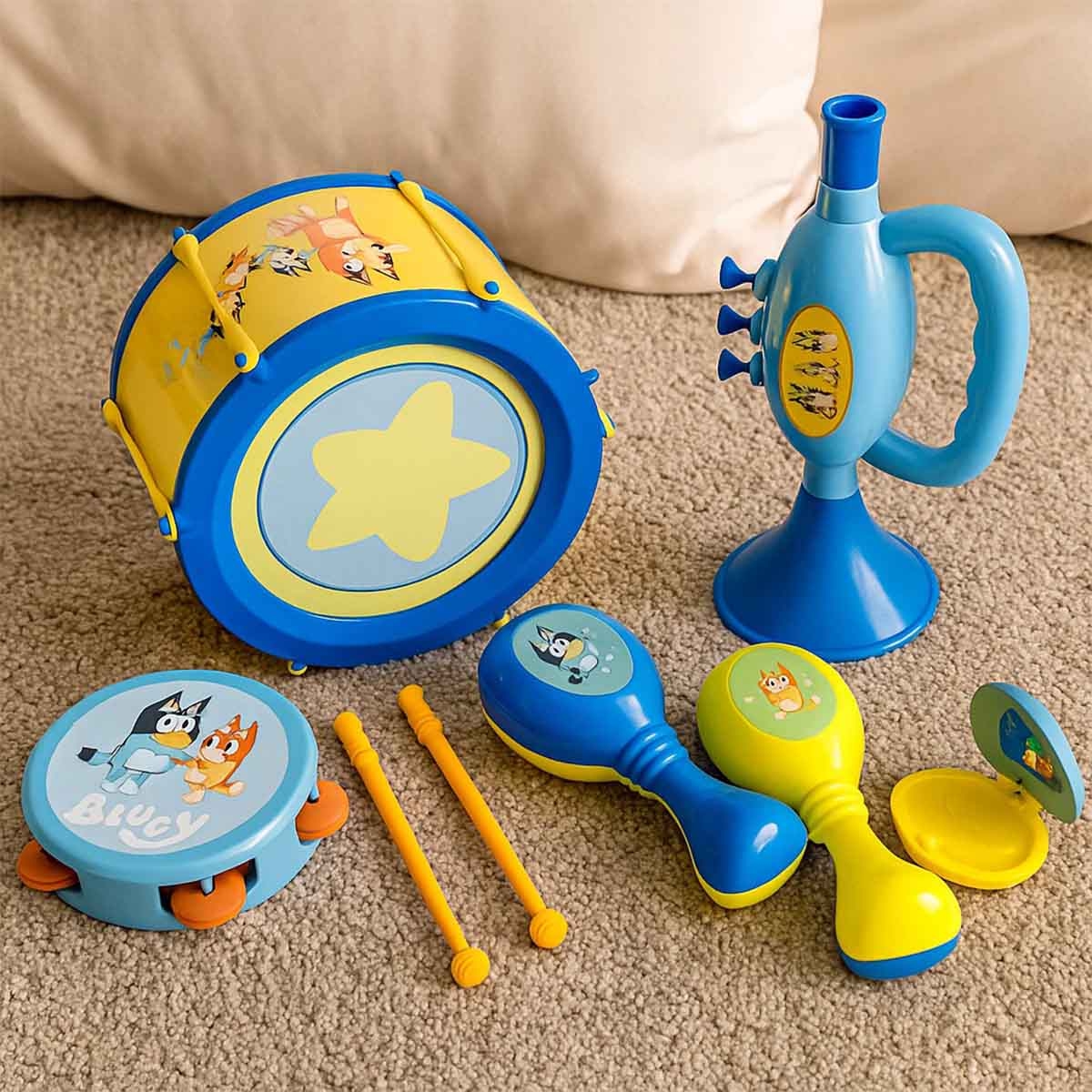 Bluey 8-Pieces Band Set Unisex, 3-4 Years