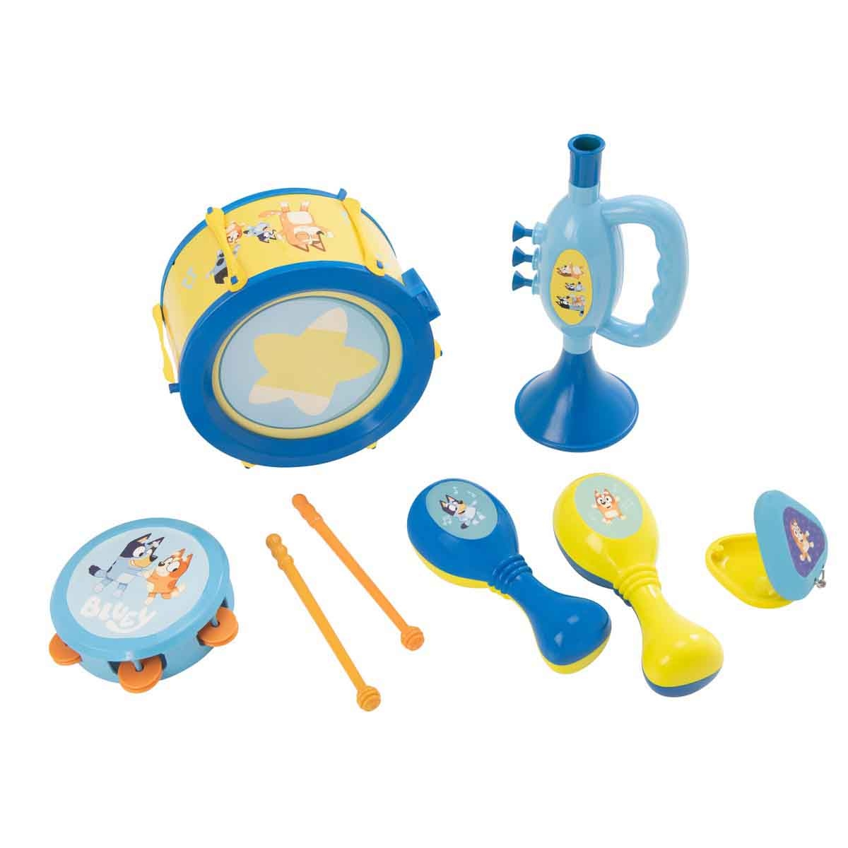 Bluey 8-Pieces Band Set Unisex, 3-4 Years