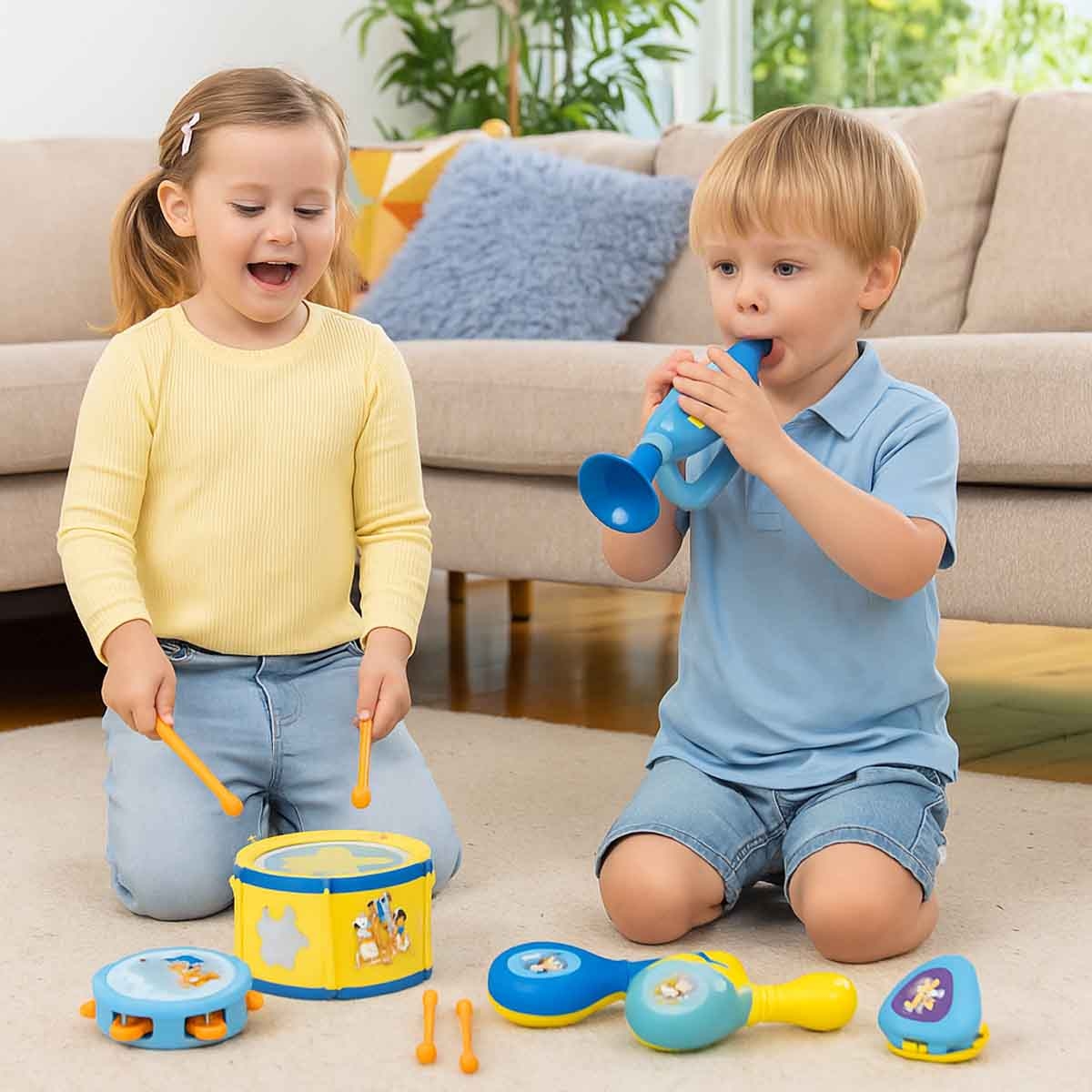 Bluey 8-Pieces Band Set Unisex, 3-4 Years
