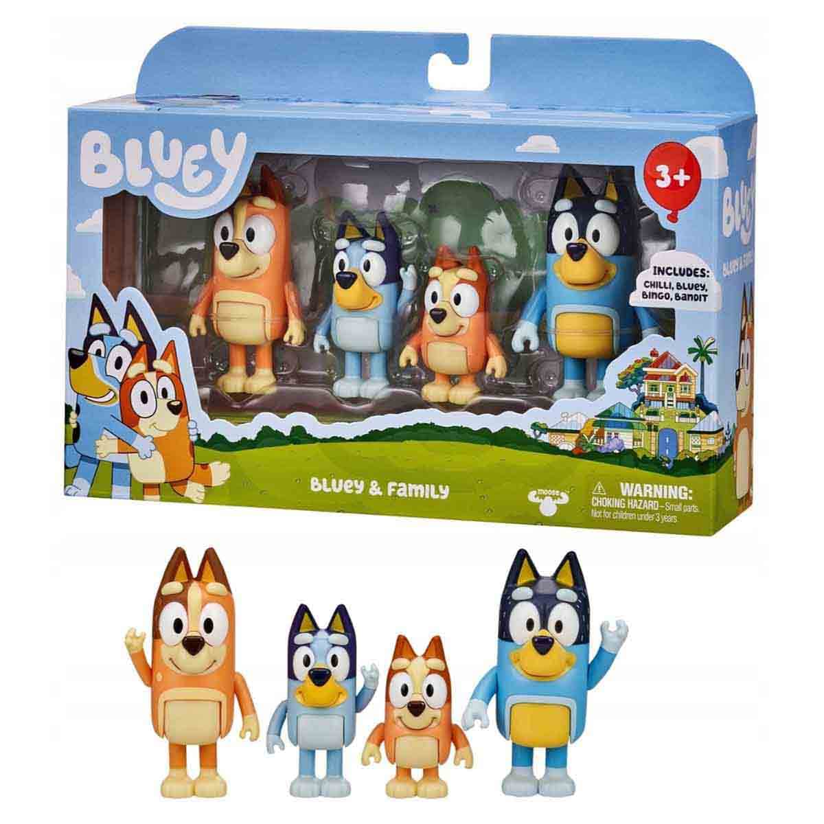 Bluey Family Animal Figure Set Unisex, 3-4 Years