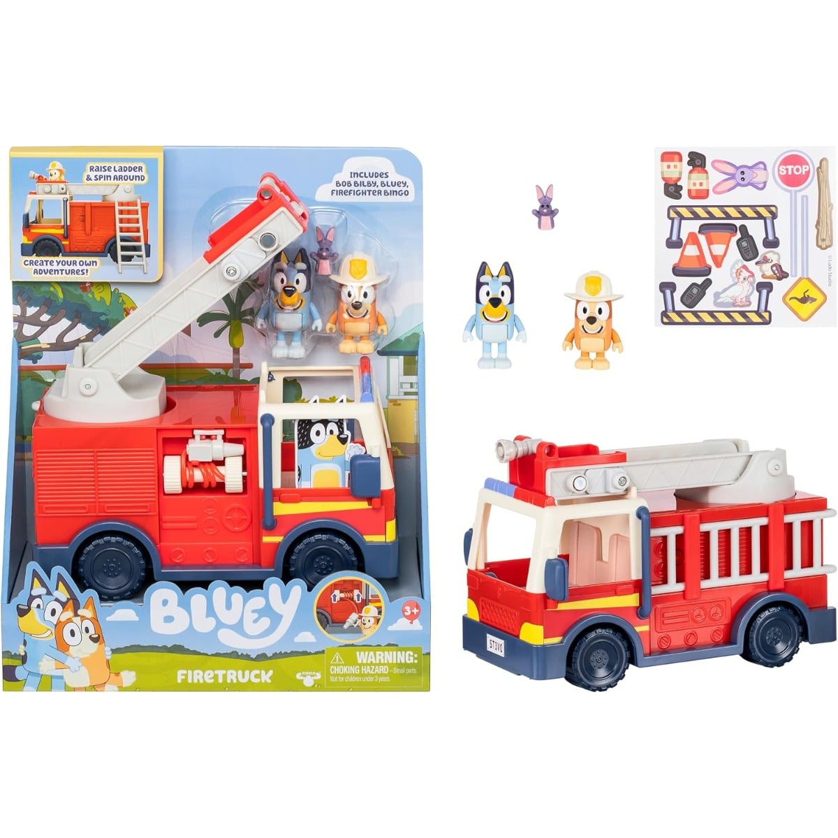 Bluey S10 Firetruck Playset Unisex, 3-4 Years