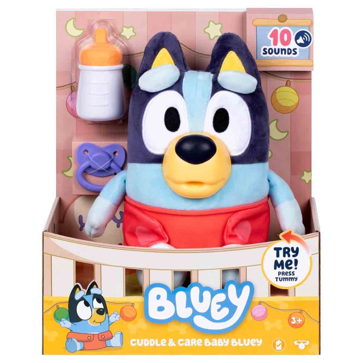 Bluey 9" S13 Cuddle & Care Baby Bluey Plush Toy Unisex, 3-4 Years