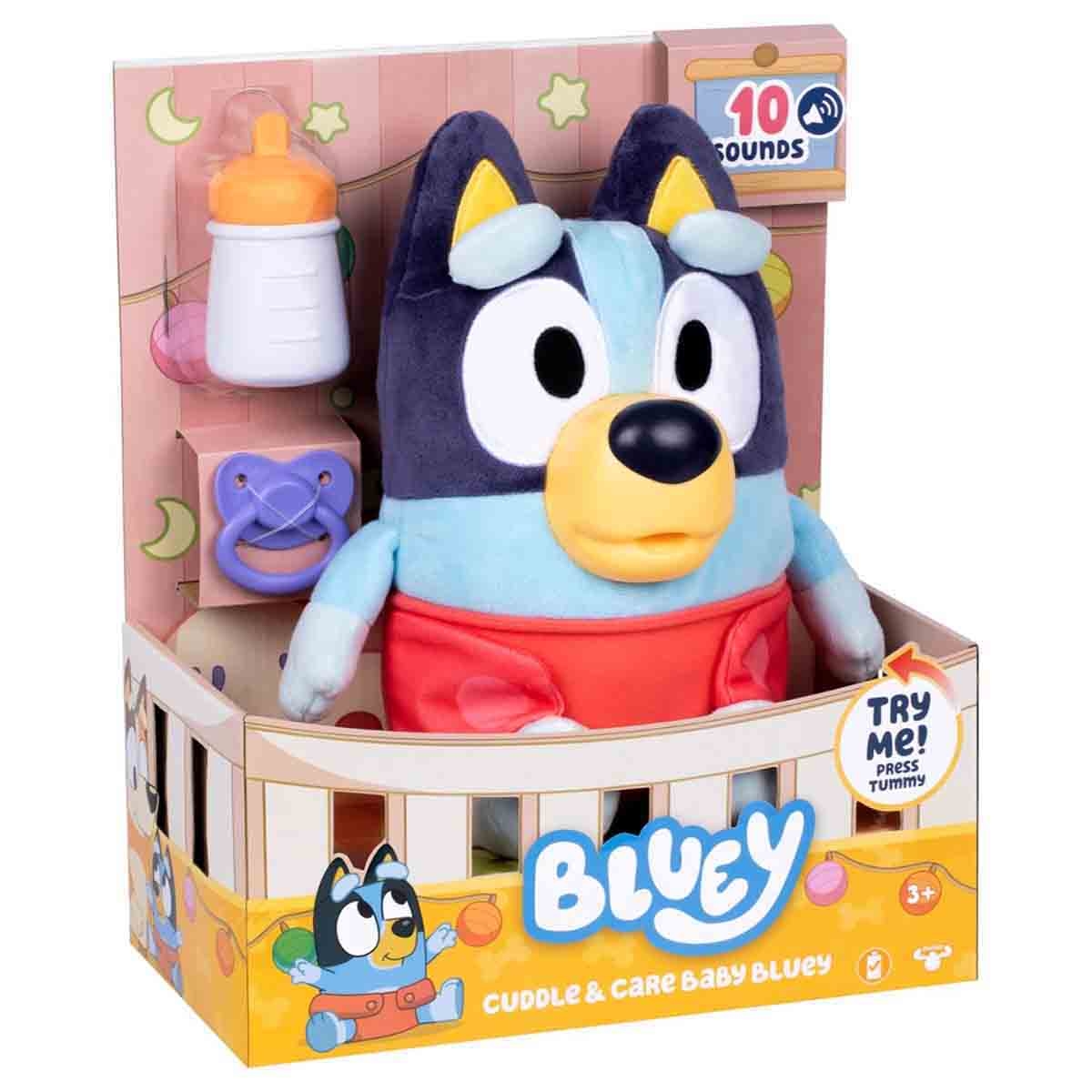 Bluey 9" S13 Cuddle & Care Baby Bluey Plush Toy Unisex, 3-4 Years