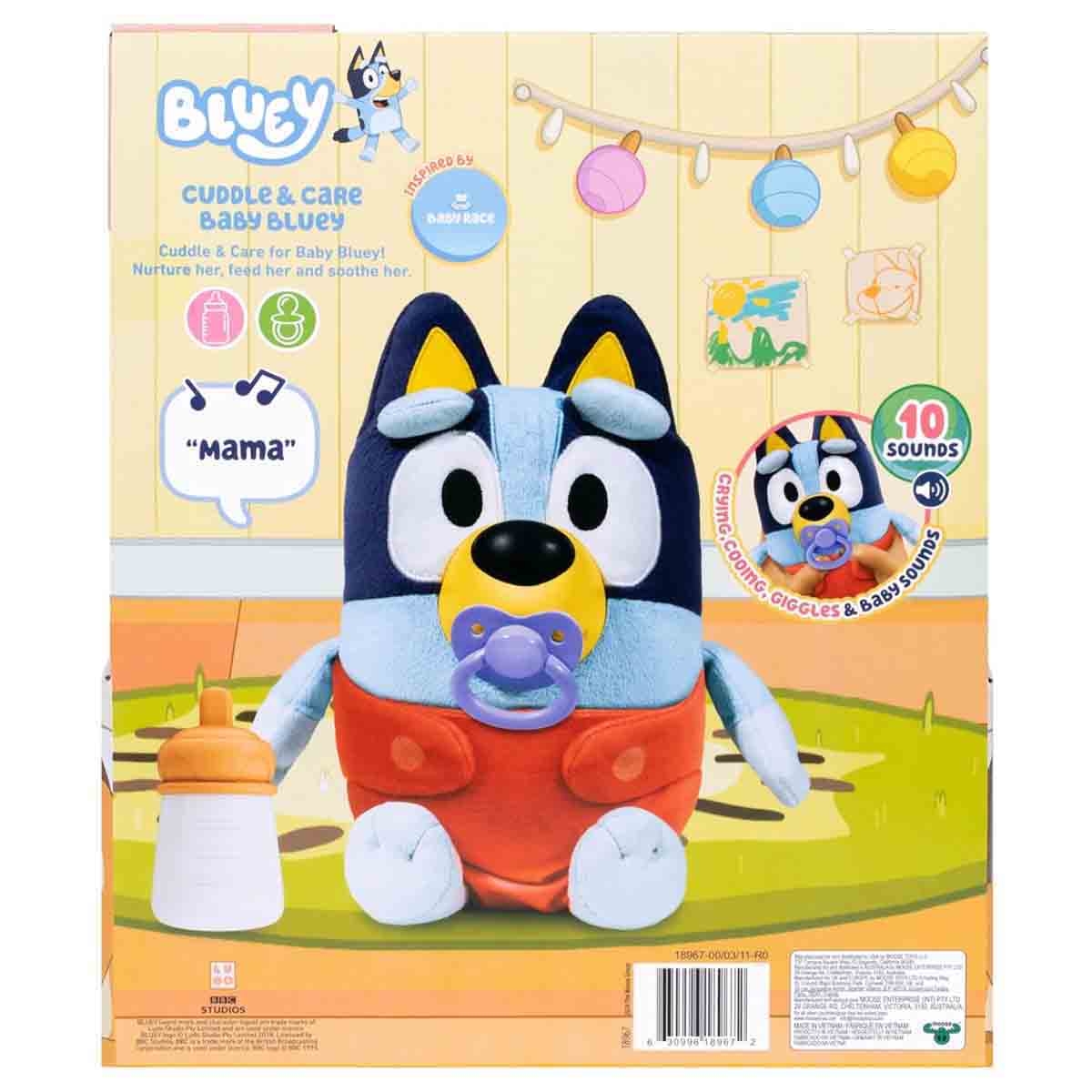 Bluey 9" S13 Cuddle & Care Baby Bluey Plush Toy Unisex, 3-4 Years