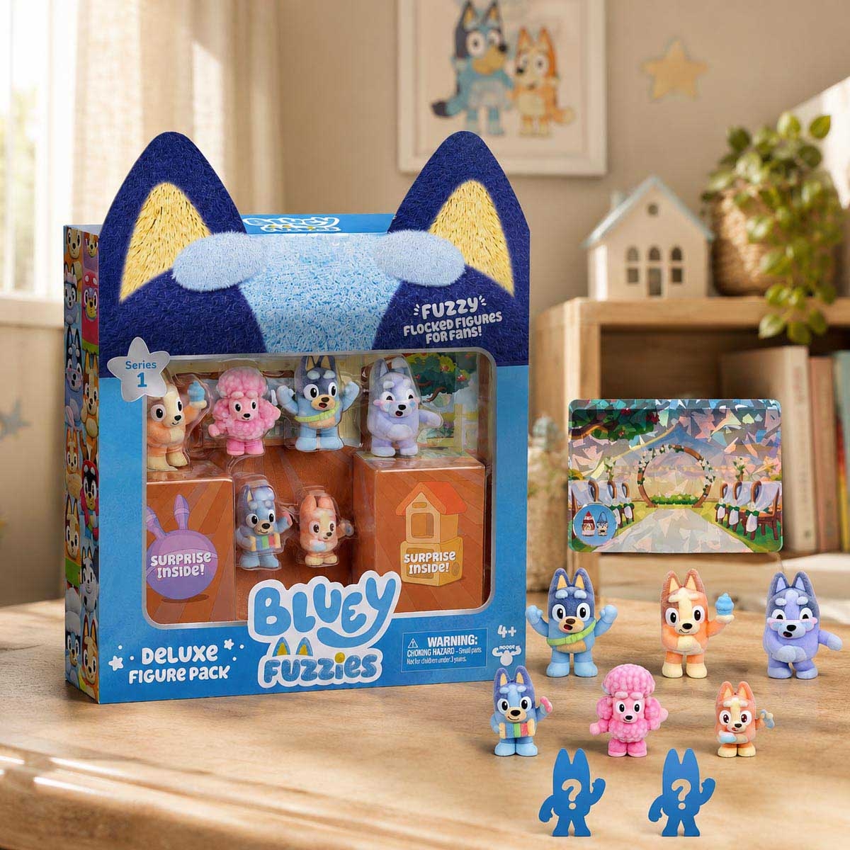 Bluey S14 Fuzzies Deluxe Figure Playset Unisex, 5-7 Years