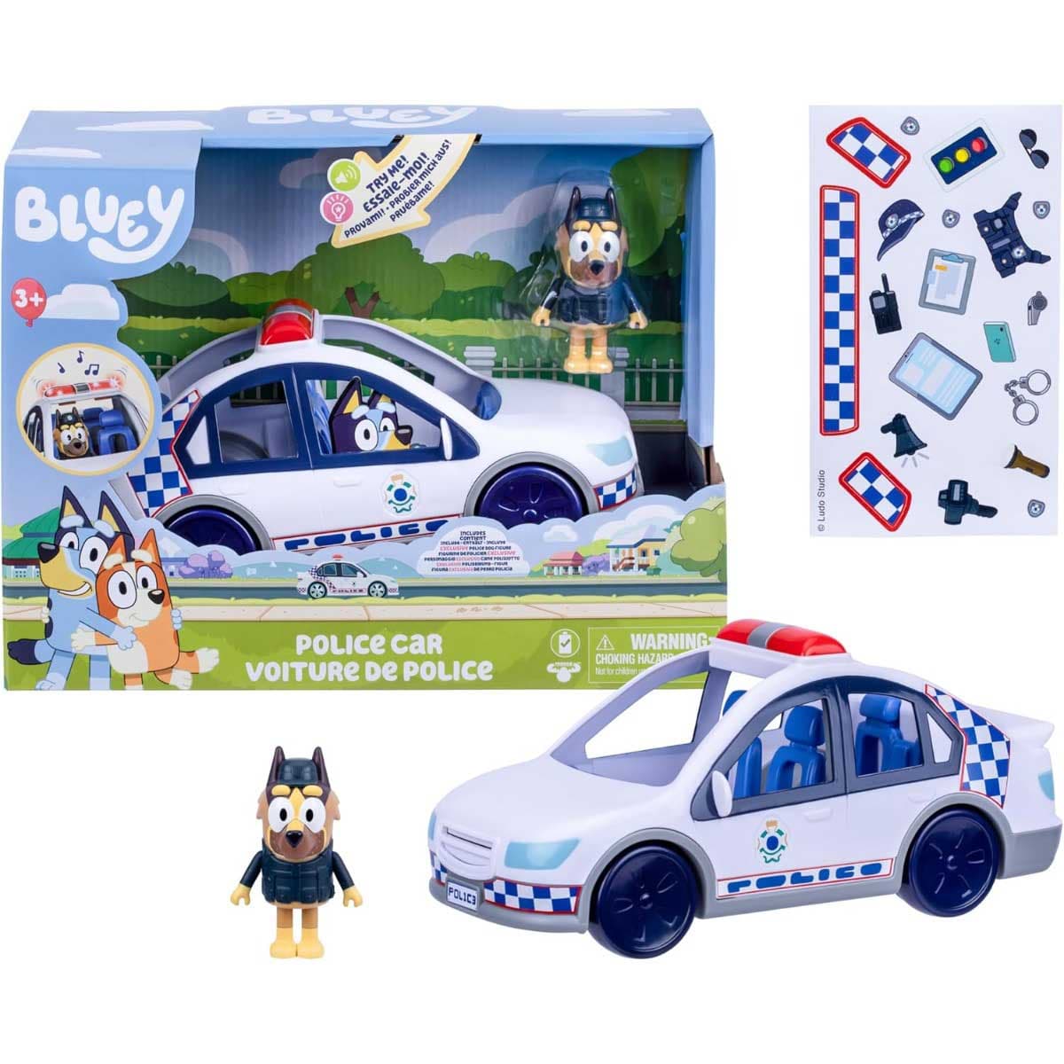 Bluey S14 Police Car Playset Unisex, 3-4 Years
