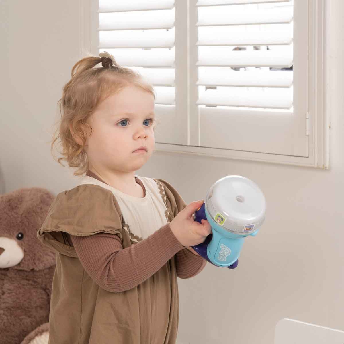 بلووي مصباح يدوي بالألوان المتغيرة مع أضواء وأصوات، للأطفال الصغار من عمر 0 إلى 2 سنة