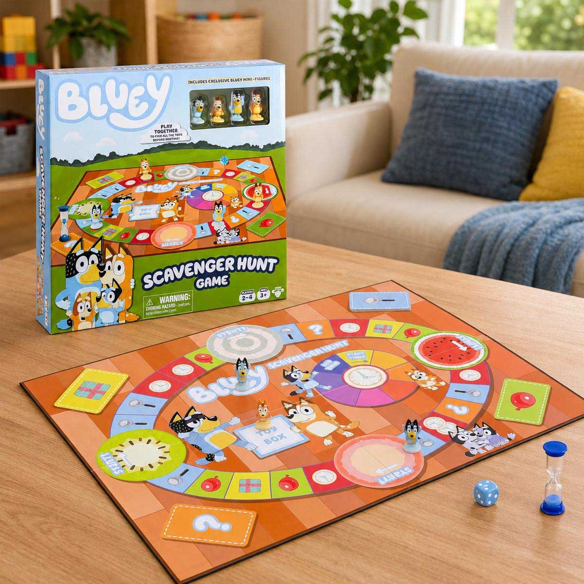 Bluey Scavenger Hunt Board Game Unisex, 3-4 Years