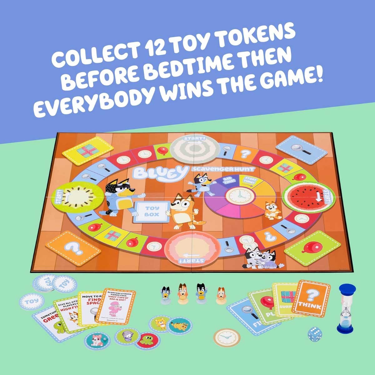 Bluey Scavenger Hunt Board Game Unisex, 3-4 Years