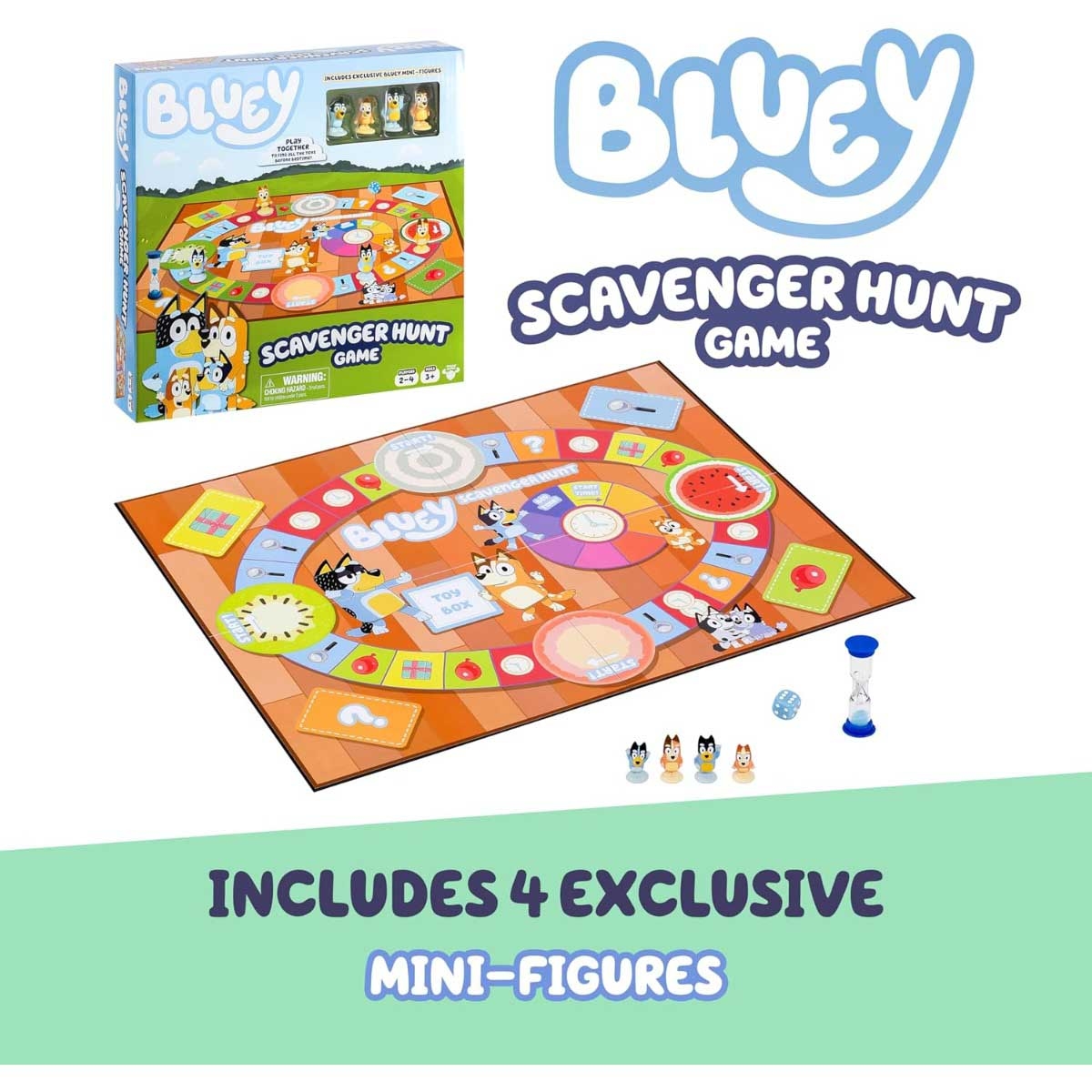 Bluey Scavenger Hunt Board Game Unisex, 3-4 Years