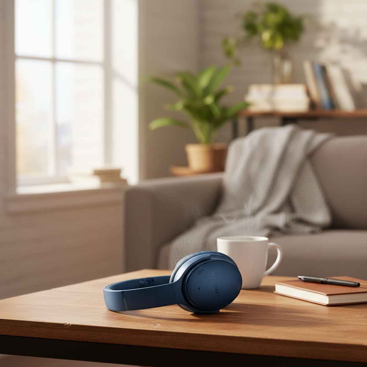 بوز كوايت كومفورت سماعات رأس لاسلكية بخاصية إلغاء الضوضاء بلون سان ستون