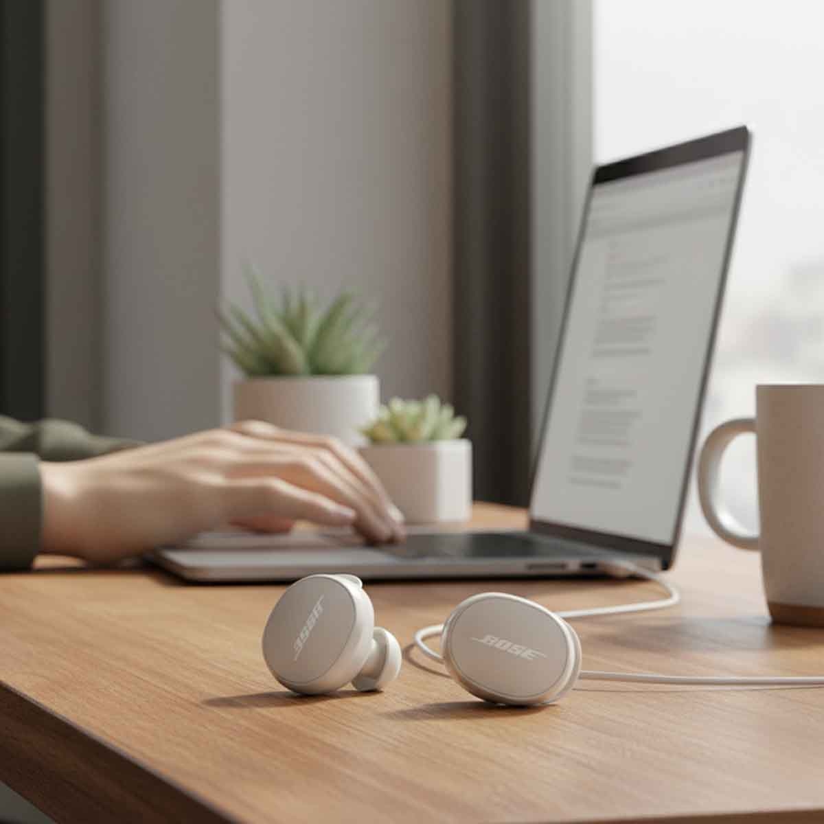 بوز كوايت كومفورت سماعات أذن لاسلكية باللون الأسود