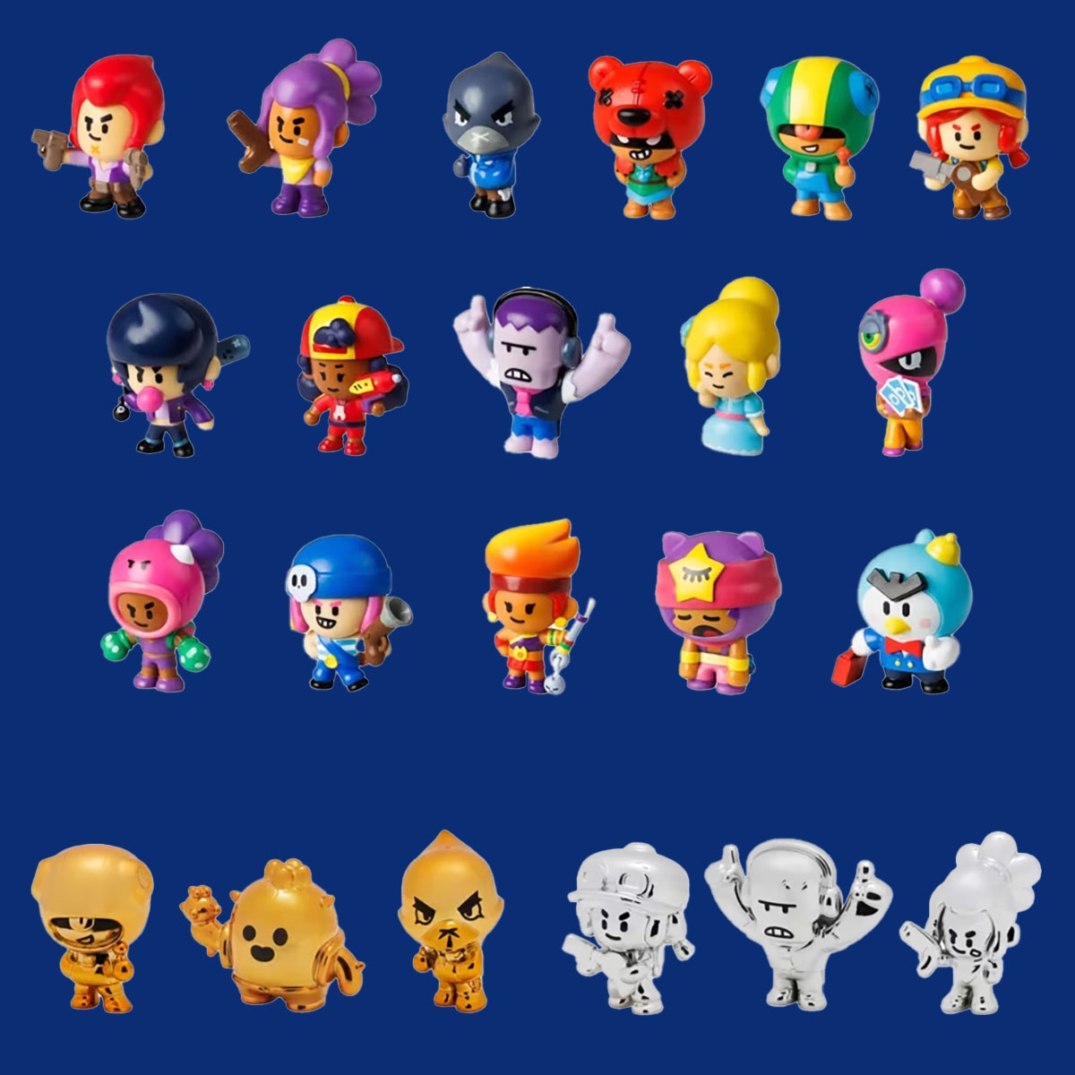 Brawl Stars Assorted Action Figures Boys, 3-4 Years, Pack of 8