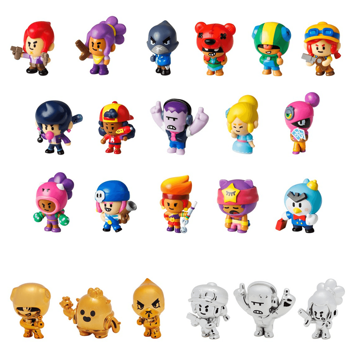 Brawl Stars Assorted Action Figures Boys, 3-4 Years, Pack of 8