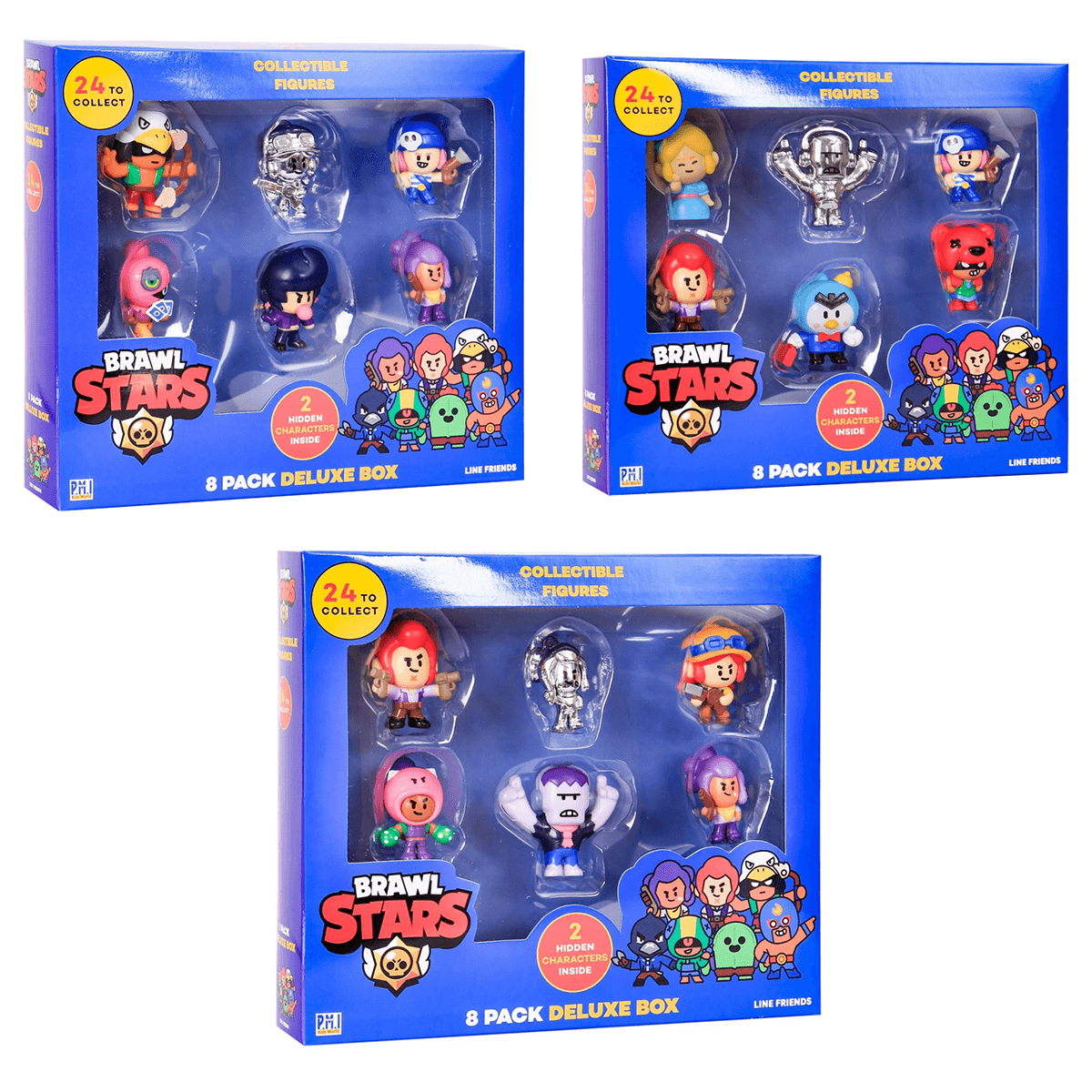 Brawl Stars Assorted Action Figures Boys, 3-4 Years, Pack of 8