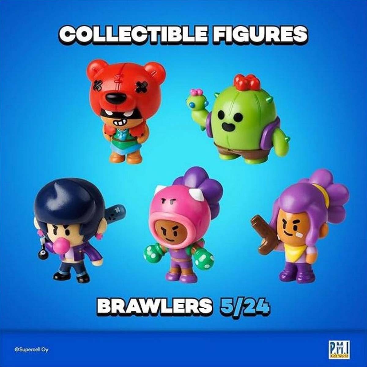 Brawl Stars Blister Assorted Action Figure Unisex, 3-4 Years, Pack of 5