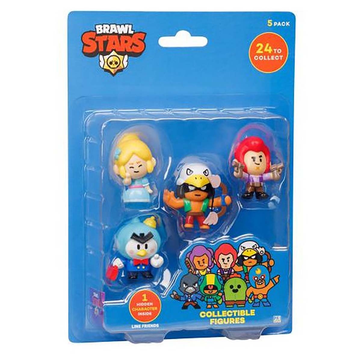 Brawl Stars Blister Assorted Action Figure Unisex, 3-4 Years, Pack of 5