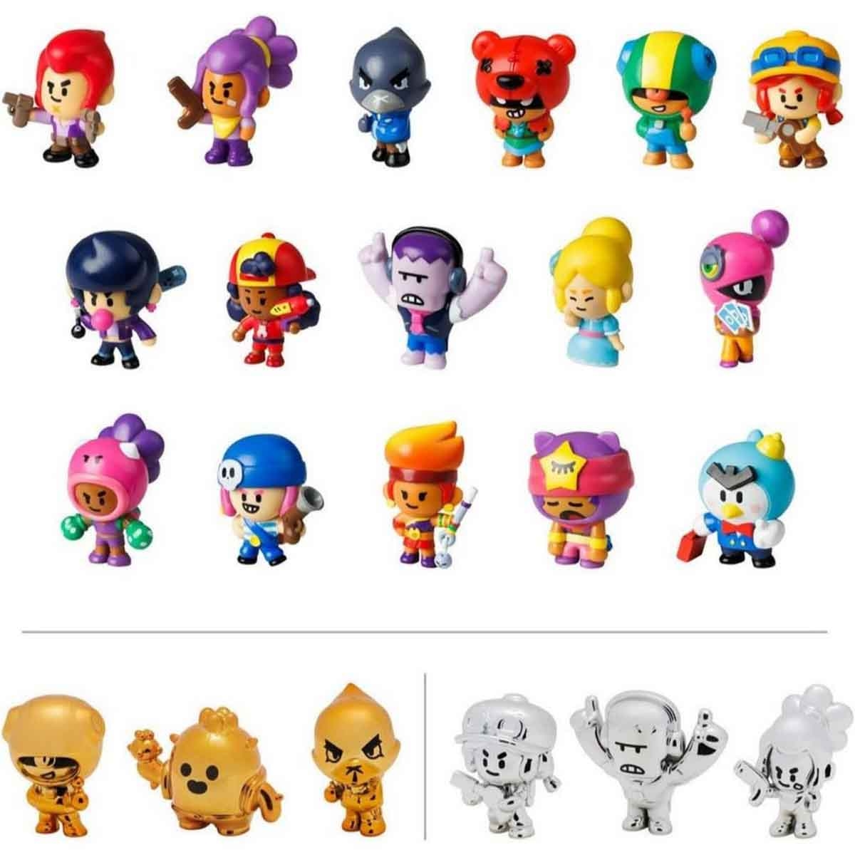 Brawl Stars Blister Assorted Action Figure Unisex, 3-4 Years, Pack of 5