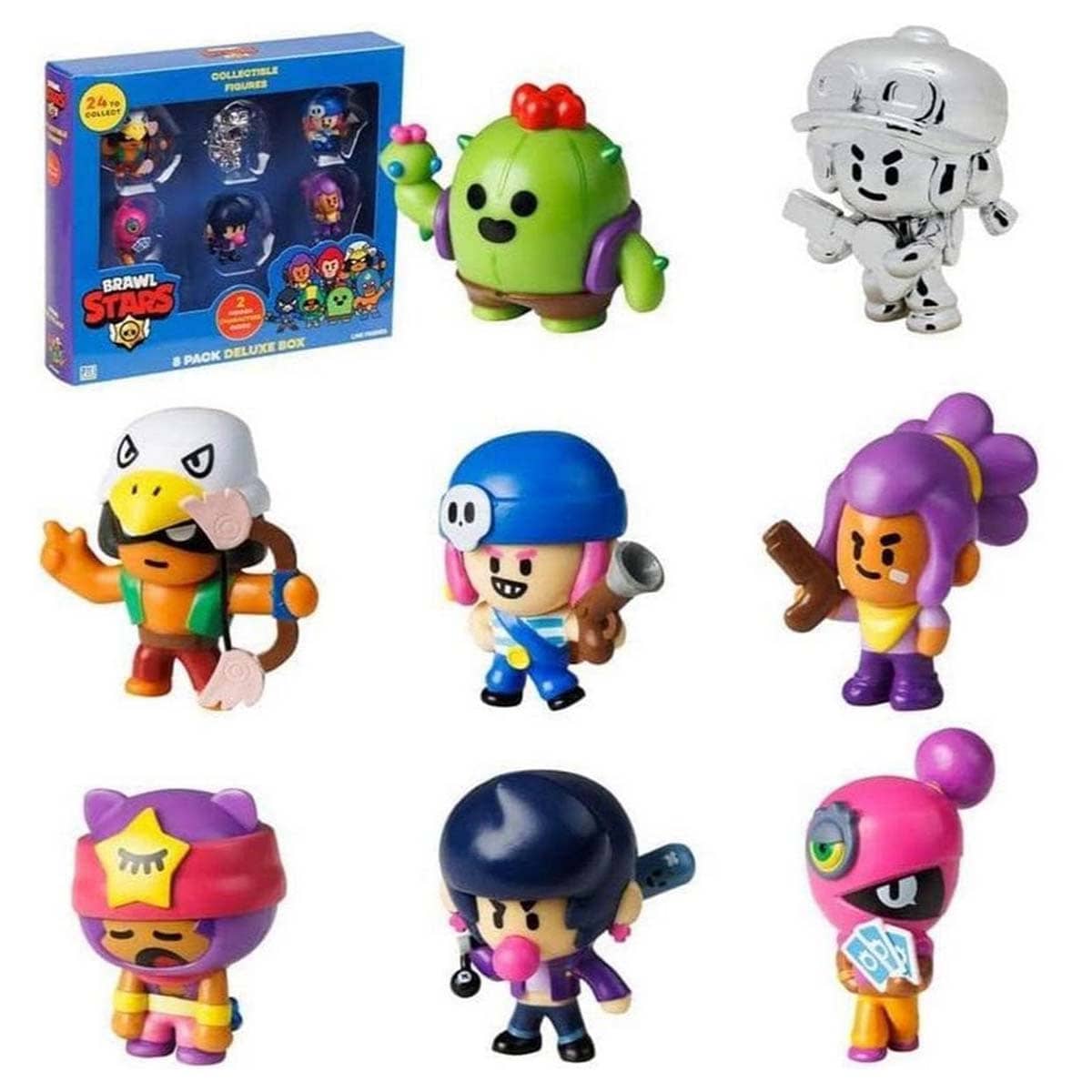 Brawl Stars Blister Assorted Action Figure Unisex, 3-4 Years, Pack of 8