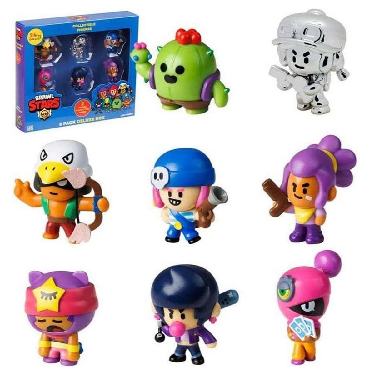 Brawl Stars Blister Assorted Action Figure Unisex, 3-4 Years, Pack of 8
