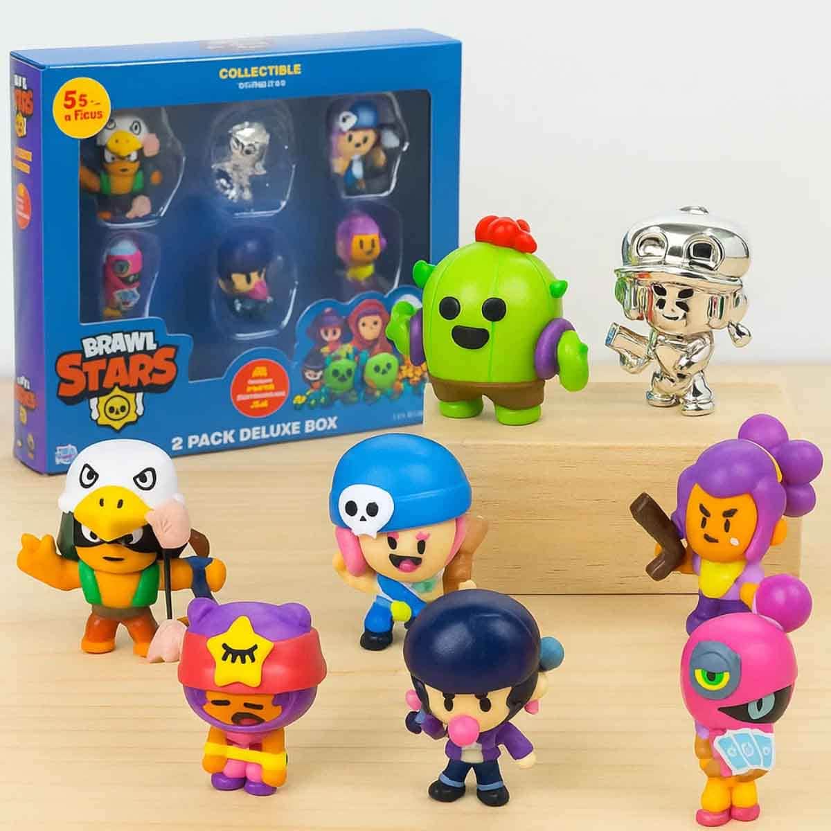 Brawl Stars Blister Assorted Action Figure Unisex, 3-4 Years, Pack of 8