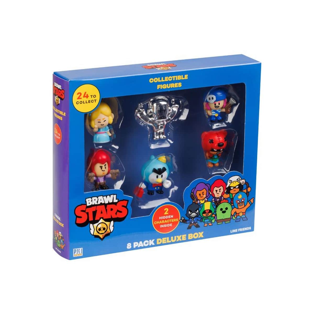 Brawl Stars Blister Assorted Action Figure Unisex, 3-4 Years, Pack of 8