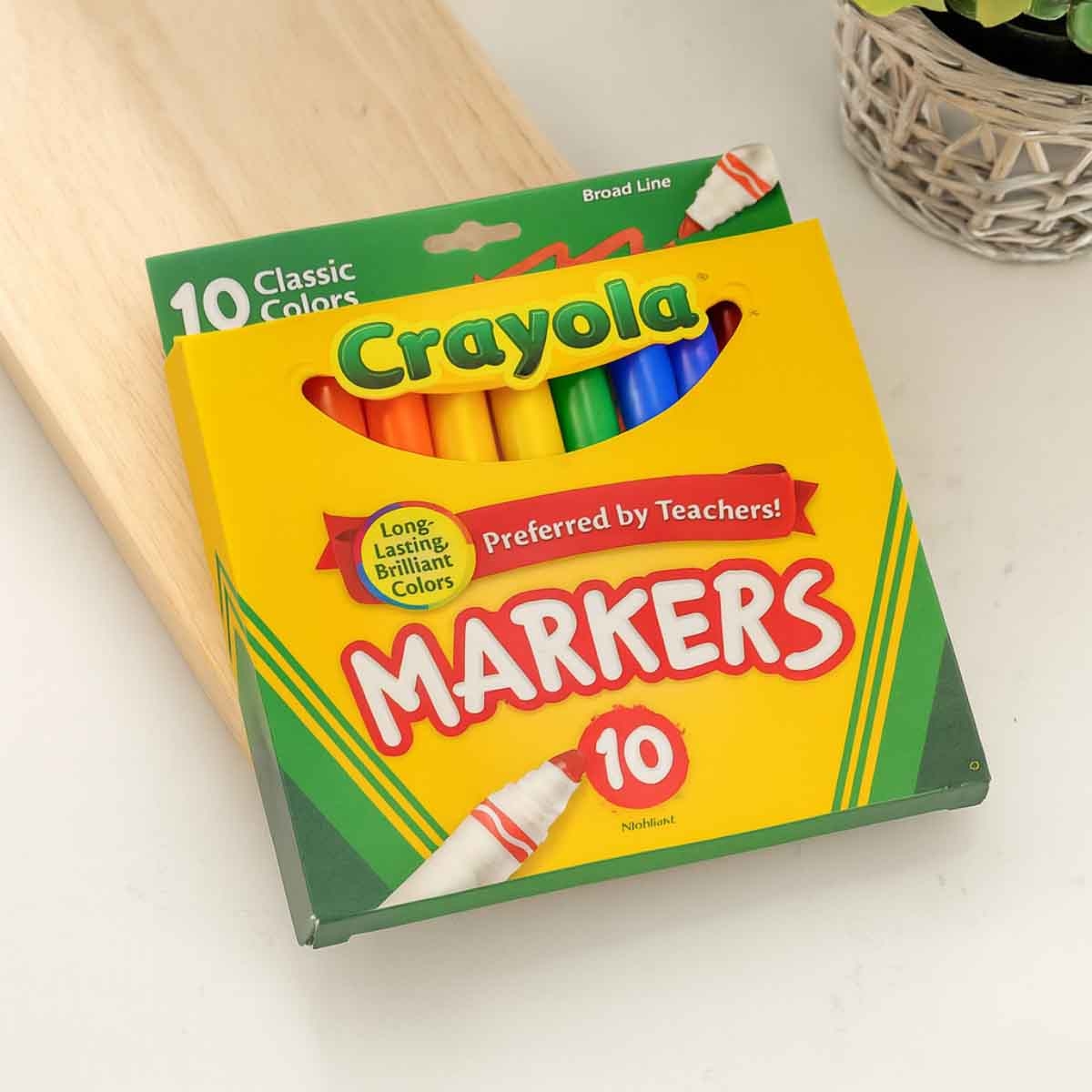 كرايولا أقلام تحديد عريضة غير سامة للجنسين من عمر 3-4 سنوات