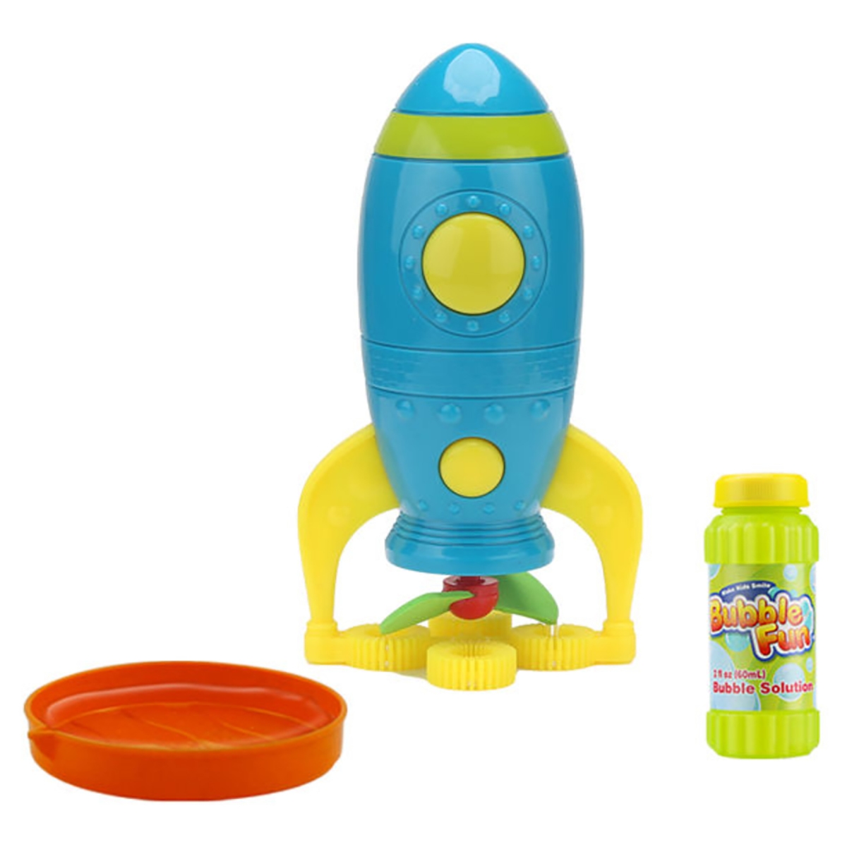 Bubble Fun Battery Operated Assorted Rocket Bubble Maker with Solution Unisex, 3-4 Years