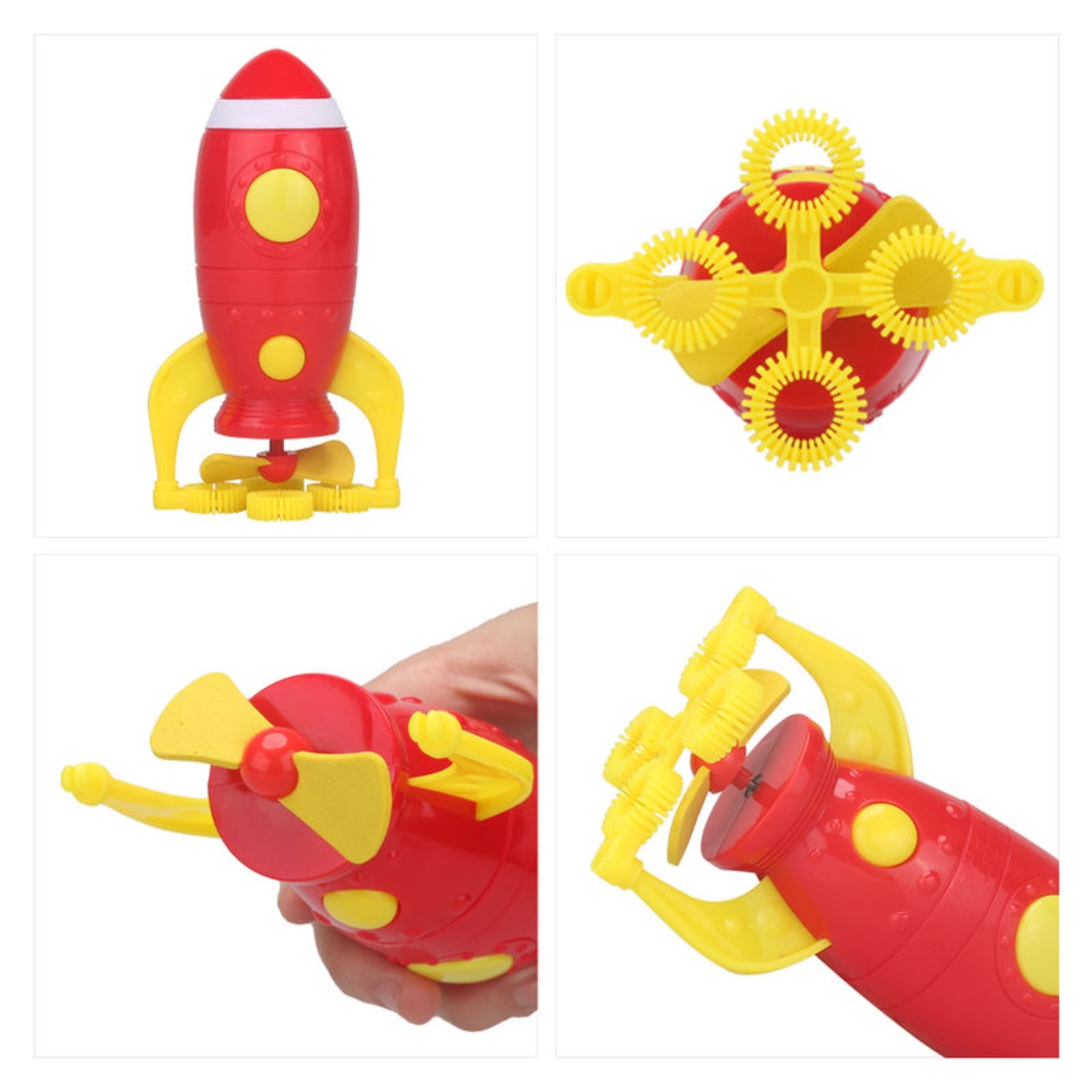 Bubble Fun Battery Operated Assorted Rocket Bubble Maker with Solution Unisex, 3-4 Years