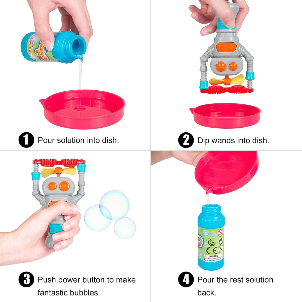 Bubble Fun Battery Operated Space Friend Bubble Maker with Solution Unisex, 3-4 Years