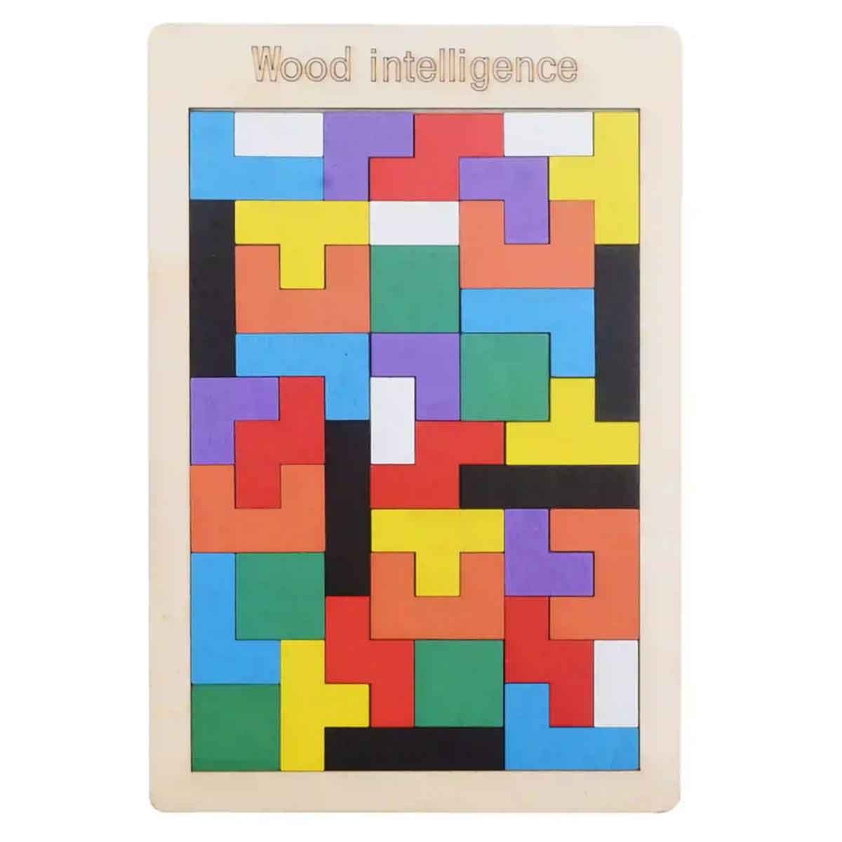 Building Blocks Wooden Puzzle Board Unisex, 3-4 Years