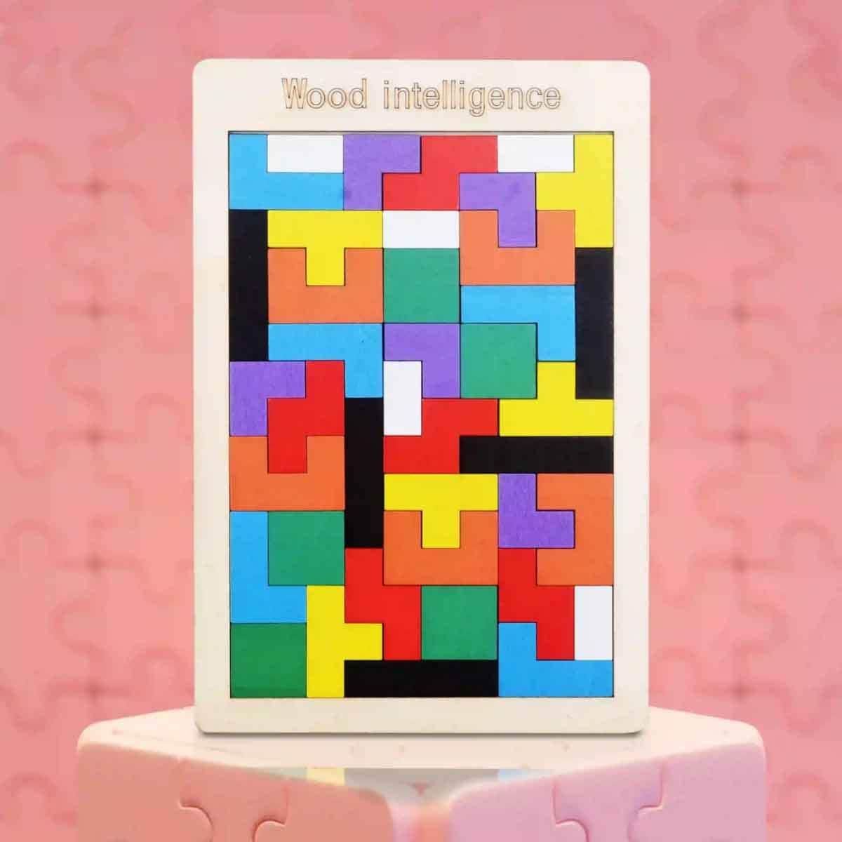 Building Blocks Wooden Puzzle Board Unisex, 3-4 Years