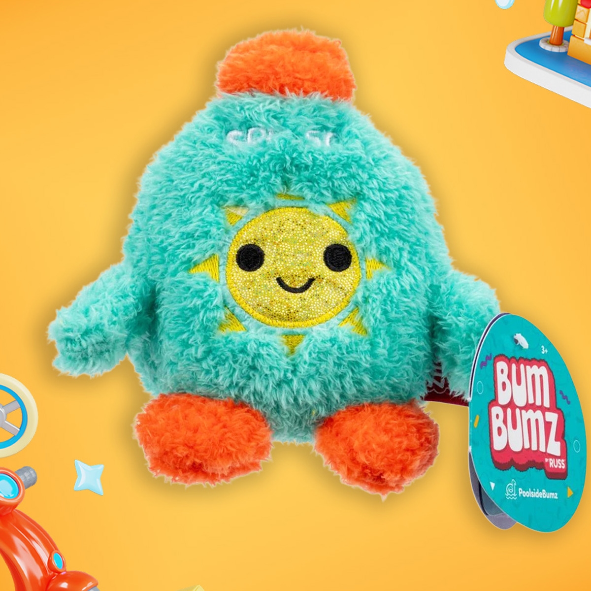 BumBumz 4.5″ PoolsideBumz Assorted Soft Toy Unisex, 3-4 Years