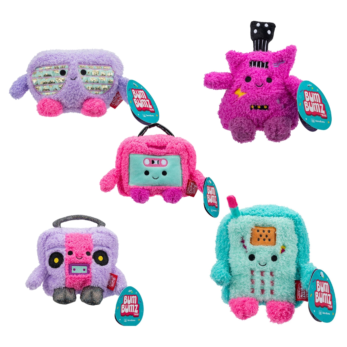 BumBumz 4.5″ RetroBumz Series 2 Assorted Soft Toy Unisex, 3-4 Years