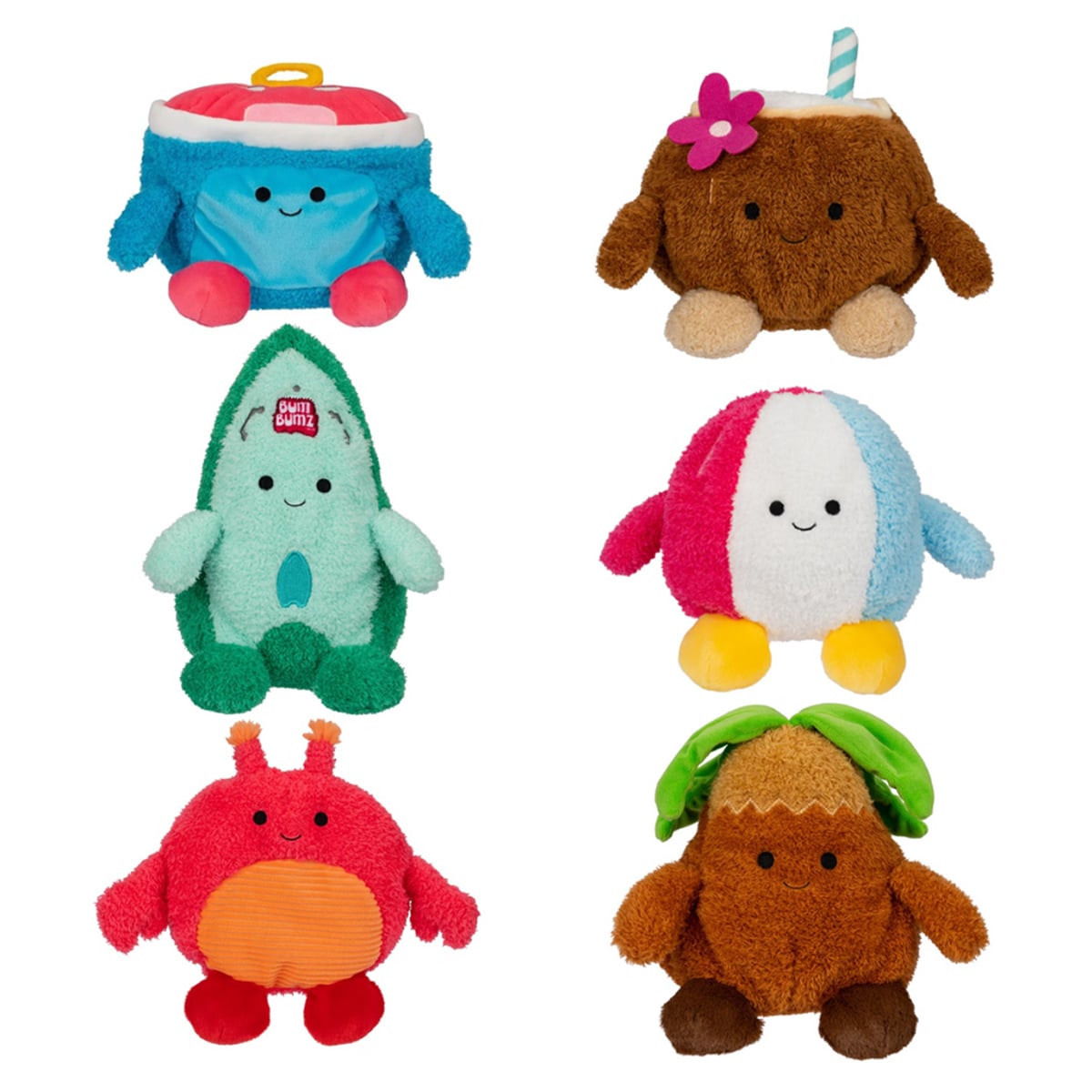 Bumbumz 7.5″ Beach Bumz Assorted Collectible Plush Toy Unisex, 3-4 Years