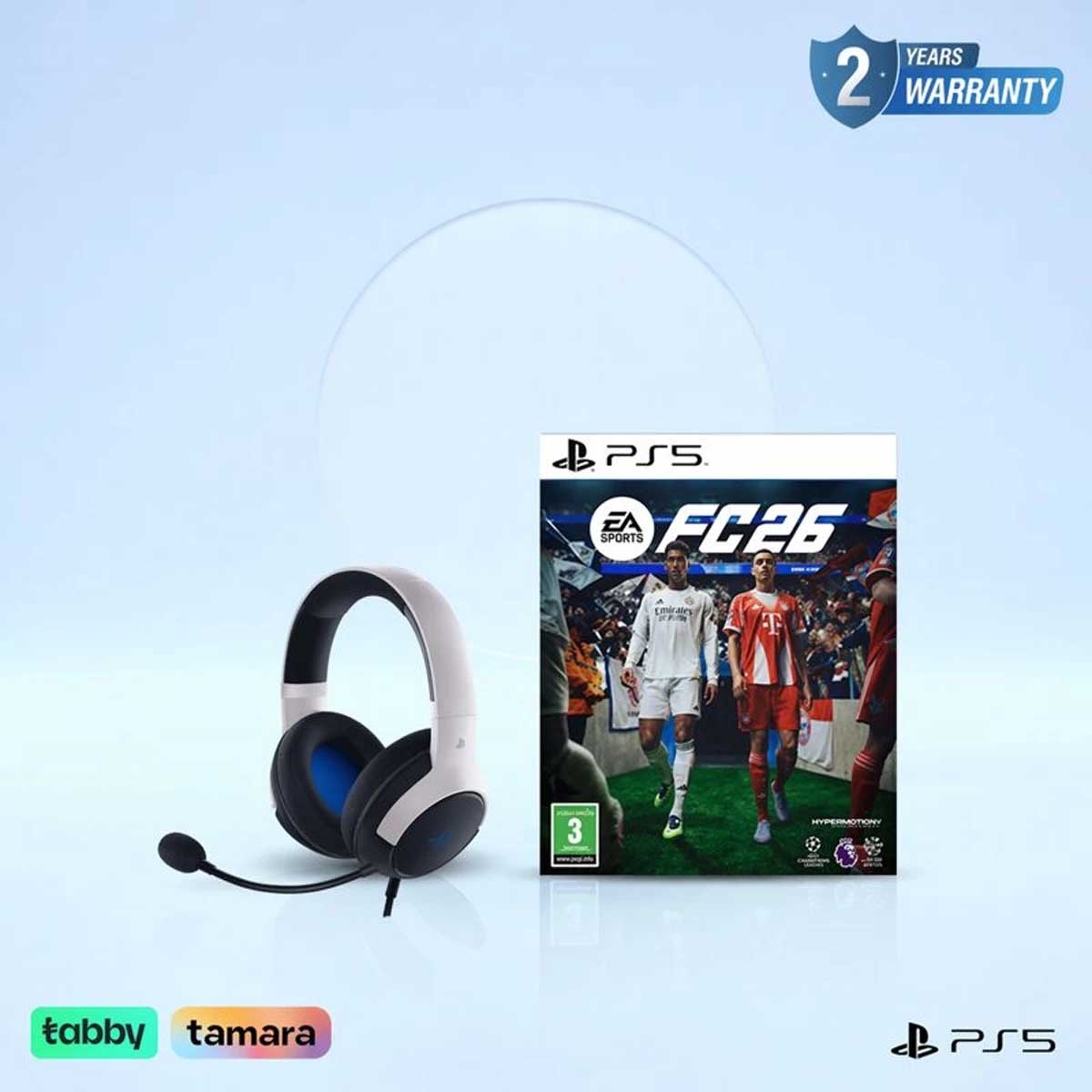 رايزر كايرا إكس سماعة ألعاب سلكية مع مجموعة لعبة فيديو FC26