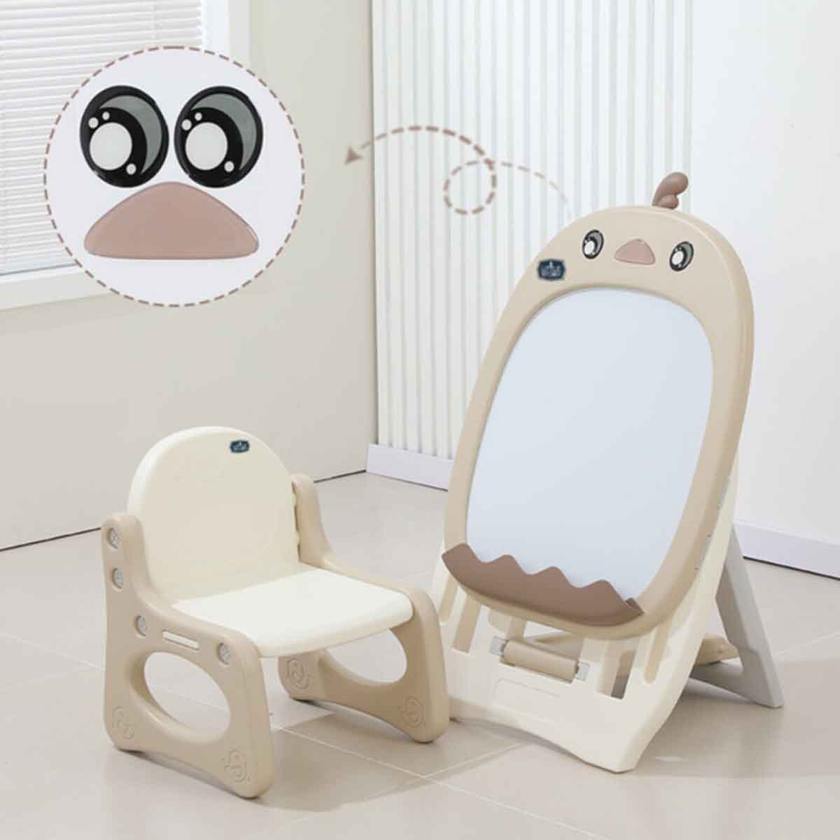 Little Story Drawing Board with Chair, Magnetic Numbers, 5-Color Pen & Eraser