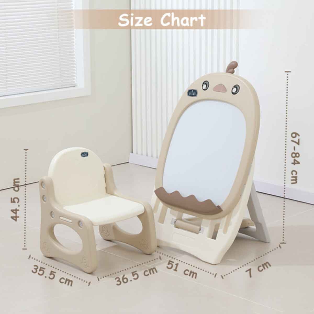 Little Story Drawing Board with Chair, Magnetic Numbers, 5-Color Pen & Eraser