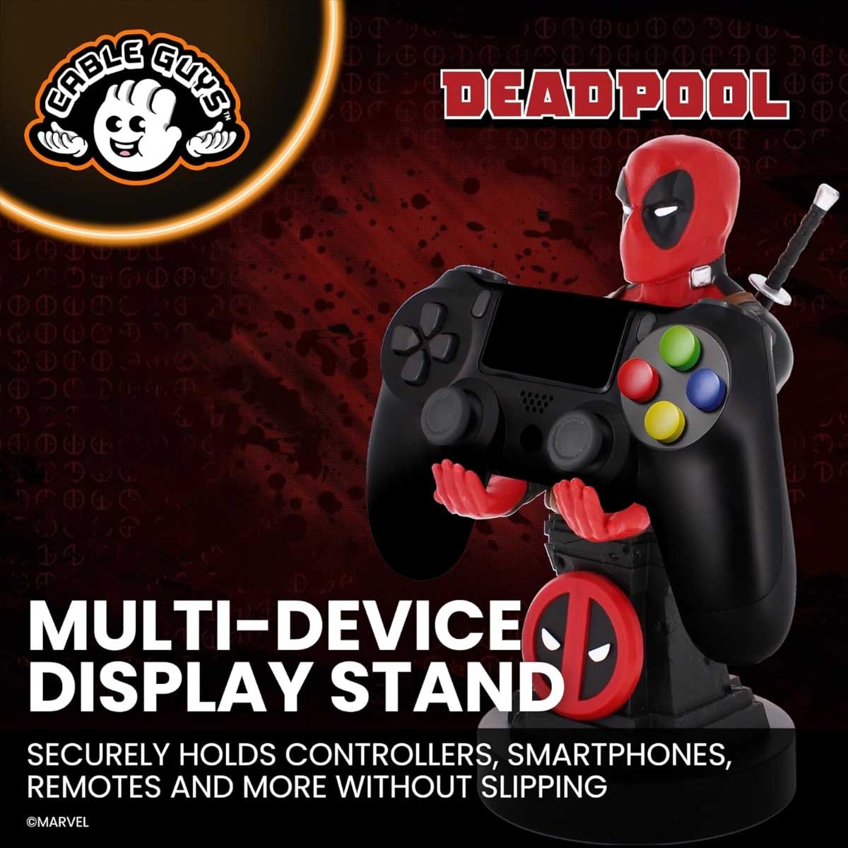 Cable Guys Deadpool Controller & Phone Holder with Charging Cable