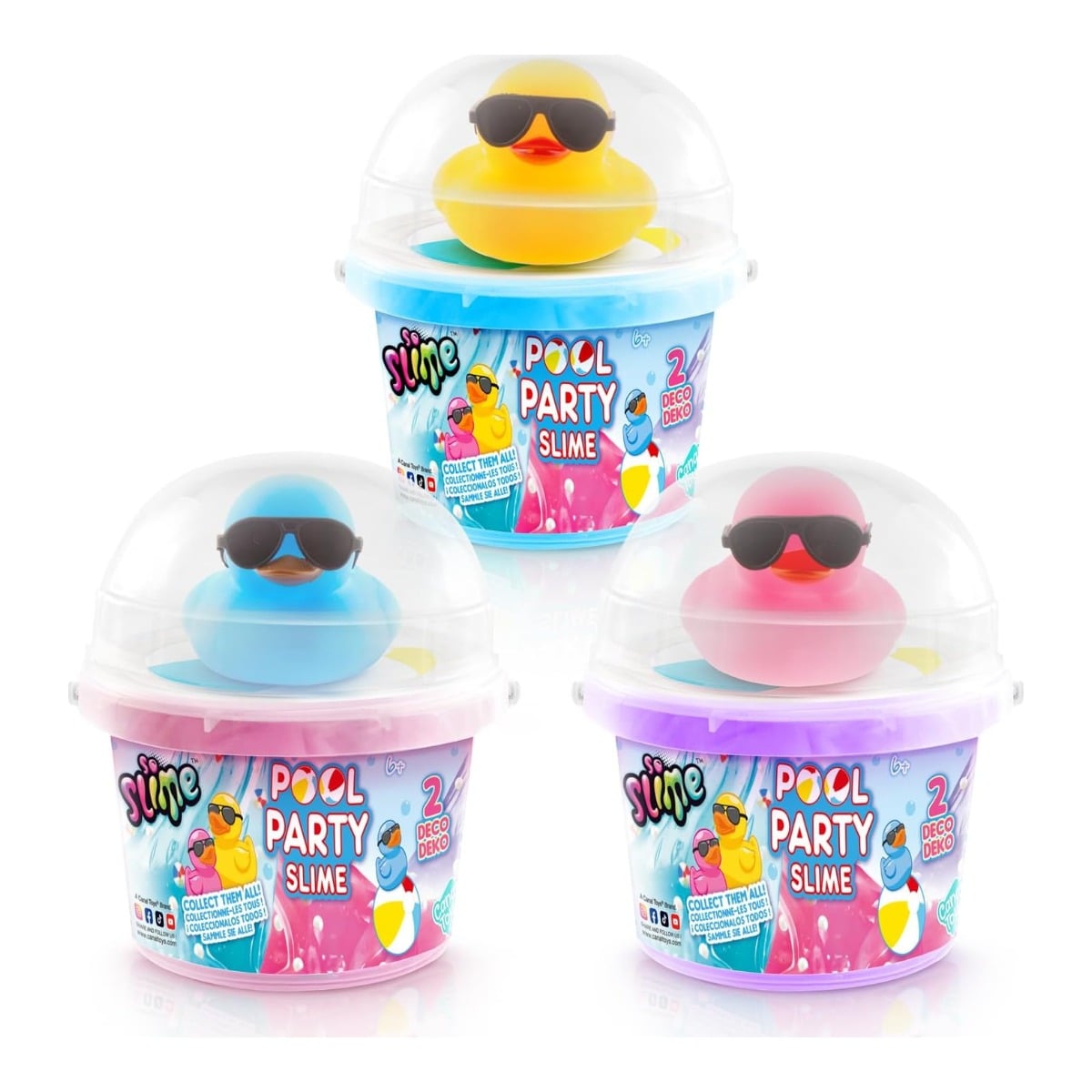 Canal Toys Ducky Pool Party Bucket Assorted Slime Playet Unisex, 6-8 Years